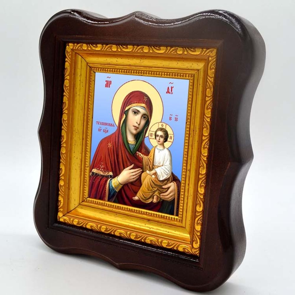Тихвинская Божья Матерь. Икона на холсте.