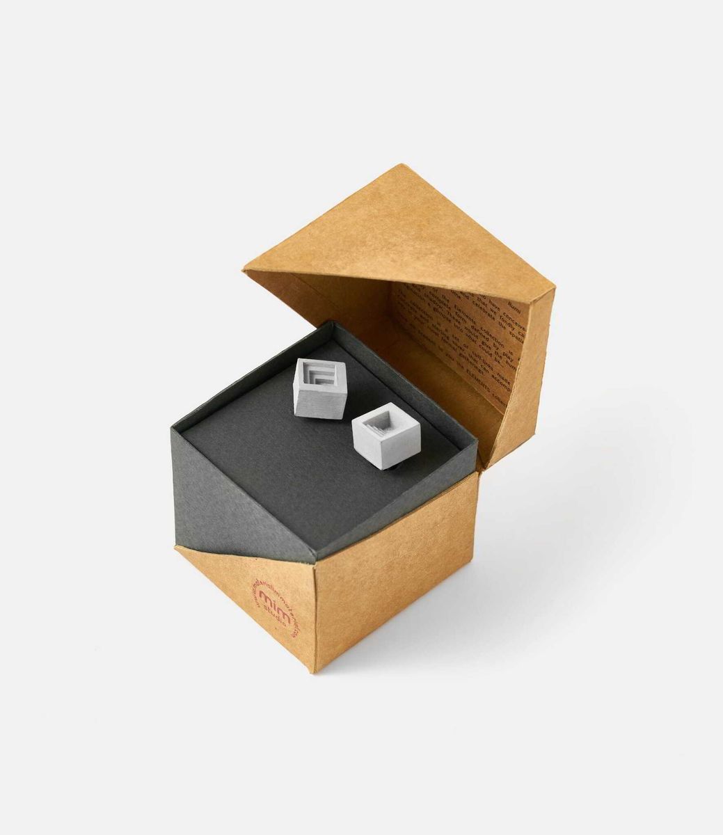 Material Immaterial Micro Concrete Cufflinks #4 — запонки из бетона