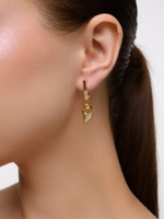 Серьги "Shell stick shine" Gold