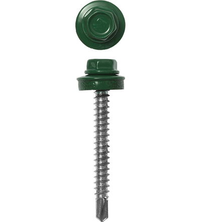 ЗУБР СКД 6002, 35 х 4.8 мм, зелёный лист, 380 шт, кровельный саморез, Профессионал (4-300315-48-035-6002)