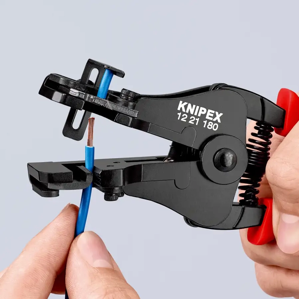 Инструмент для удаления изоляции чёрное лакирование 180 мм Knipex 12 21 180 SB