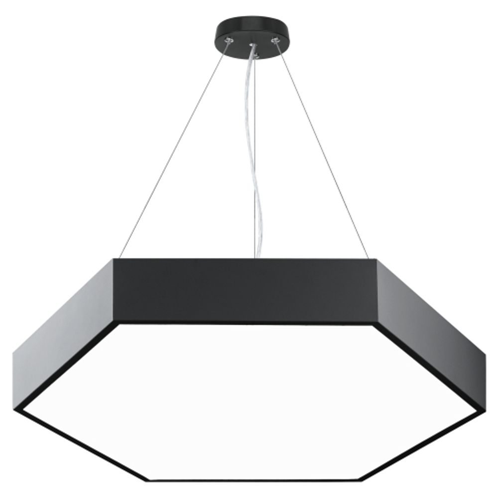 Светильник LED ЭРА Geometria SPO-121-B-40K-038 Hexagon 38Вт 4000K 4000Лм IP40 600*80 черный подвесной драйвер внутри | Декоративные светильники Geometria