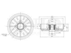 Барабан тормозной задний UNIO BRD-10042