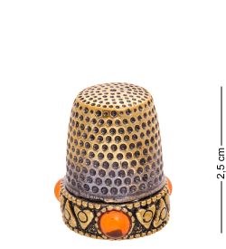 AM-3550 Наперсток «Кольцо» (латунь, янтарь)