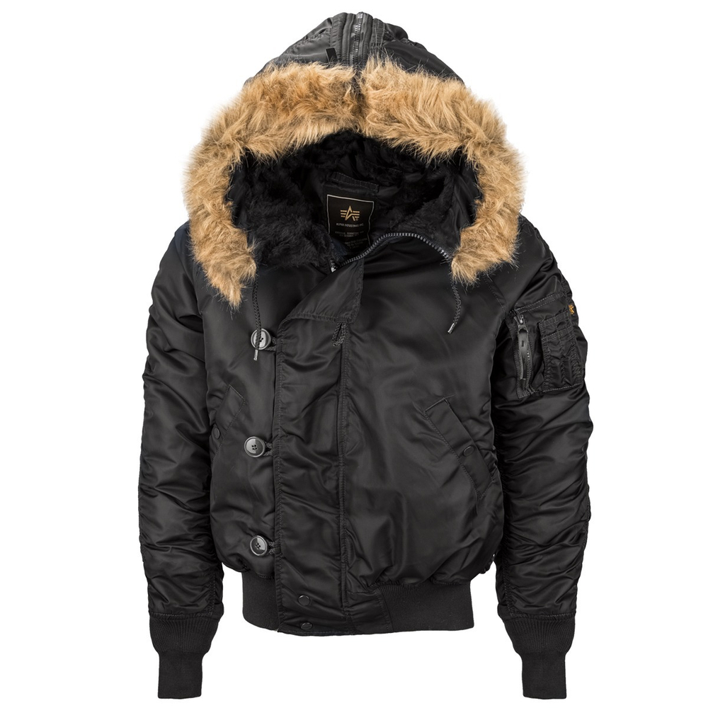Куртка Мужская Alpha N-2B Flight Jacket (черная - black)