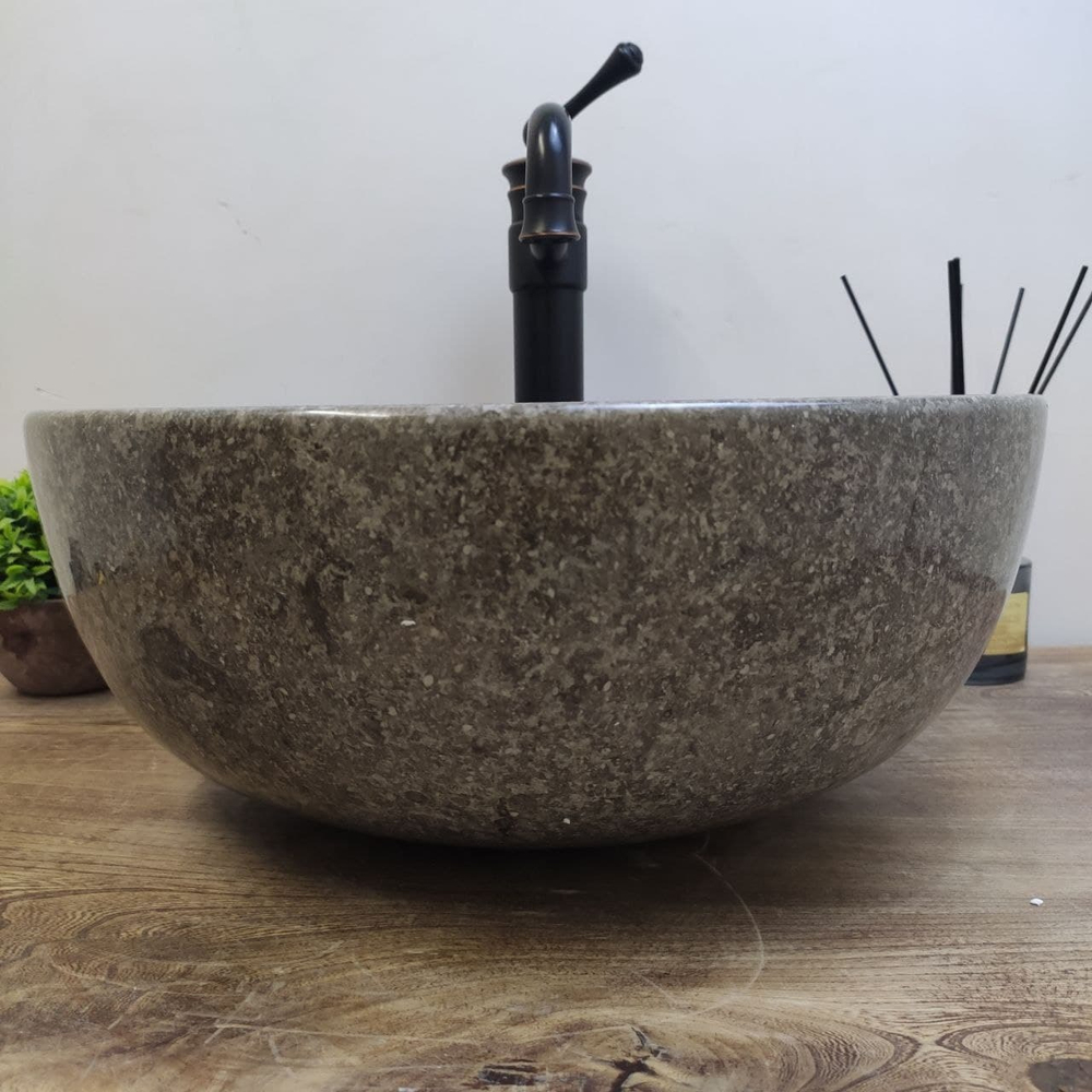 Раковина из мрамора Bowl Grey Tin Lip BM-61120 40*40*17
