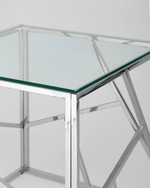 Журнальный столик 55*55 АРТ ДЕКО серебро