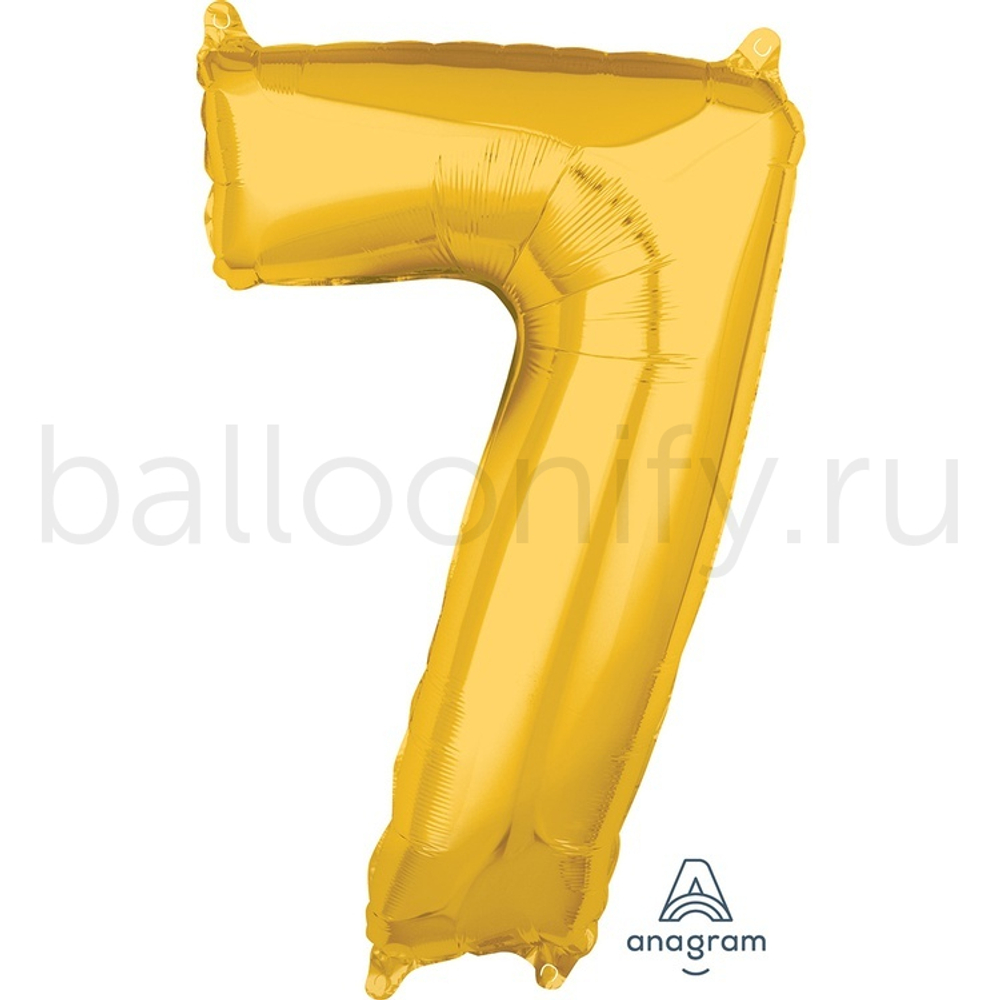 Шар ЦИФРА 7 Gold 26" 66 см