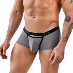 Мужские трусы боксеры серые Clever Moda TOKIO LATIN BOXER 186613