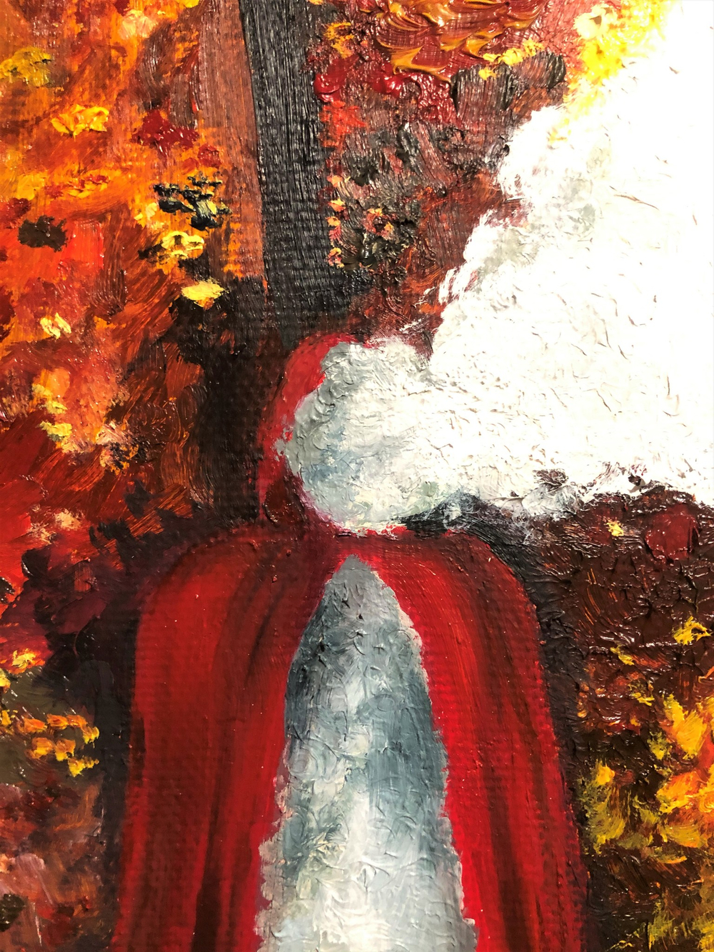 Картина маслом на холсте "Человек в красной мантии" 50х40 см. Ручная работа.