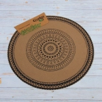 Салфетка на стол 38см плетеная «Афина» черный узор