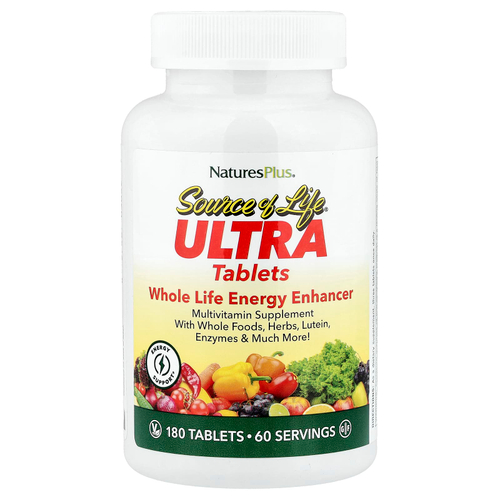 NaturesPlus, Source Of Life®, Ultra Whole Life Energy Enhancer, 180 таблеток