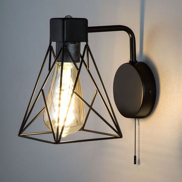 70107/1 / настенный светильник / черный