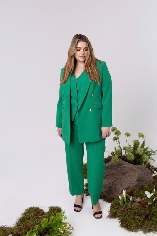 Брюки классические, зеленый