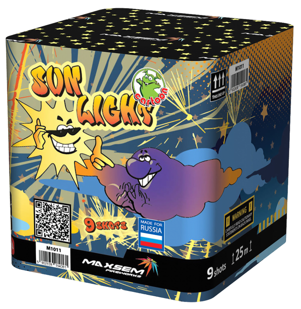 Салют SUNLIGHT 9 залпов 1.0 калибр M1011 Maxsem