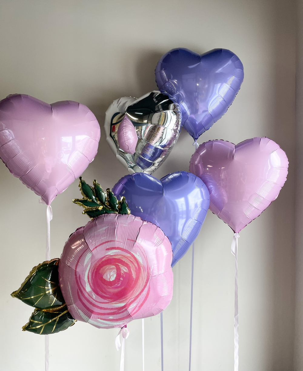 Сет №104 - Роза и большие сердца