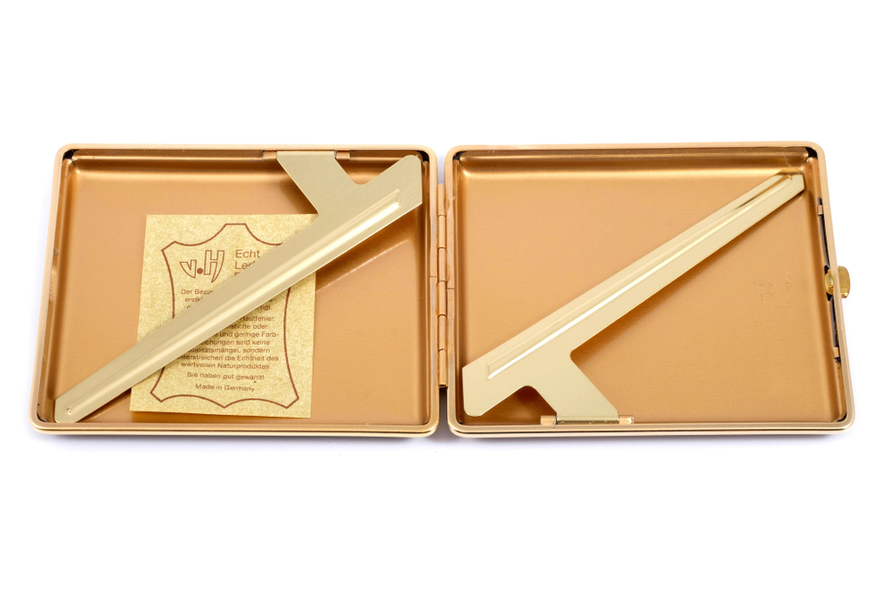 Портсигар Stoll на 26 сигарет, натуральная кожа, Олень C20-2