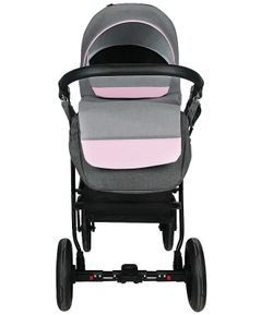 Детская коляска Alis Alvaro 2 в 1 Al 03 т.серый+св.серый+розовая кожа