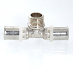 Тройник пресс Valtec с переходом на нар. р. 16х1/2"х16 (VTm.233.N.160416)