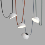 DK5660-WH+BK Cветильник для трека-ремня Belty Smart, серия Flow, со светодиодом, D220*H117мм, 48V DC, 24W, RA90, 120°, 3000-5700K, IP20, белый с черным, алюминий