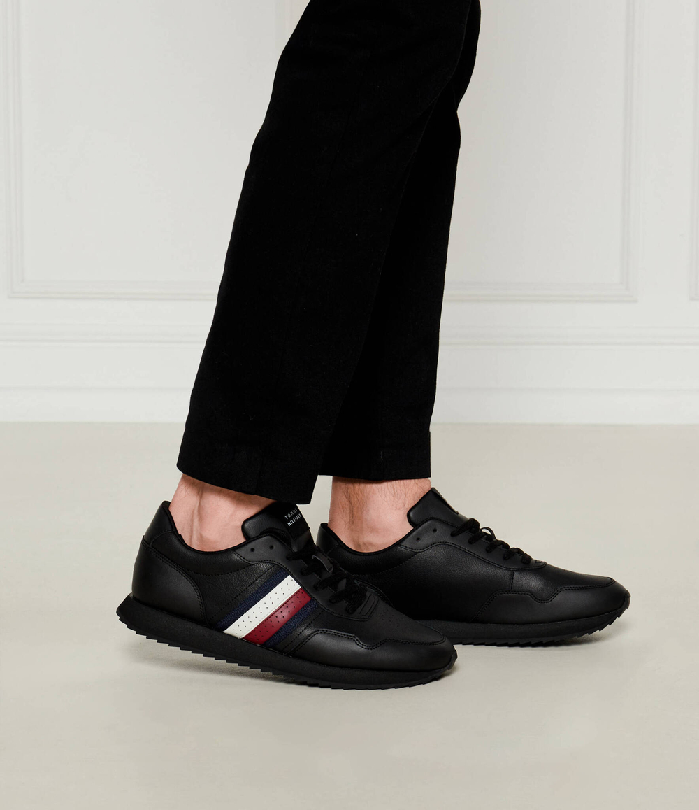 Кожаные кроссовки evo Tommy Hilfiger - черный(FM0FM05121)