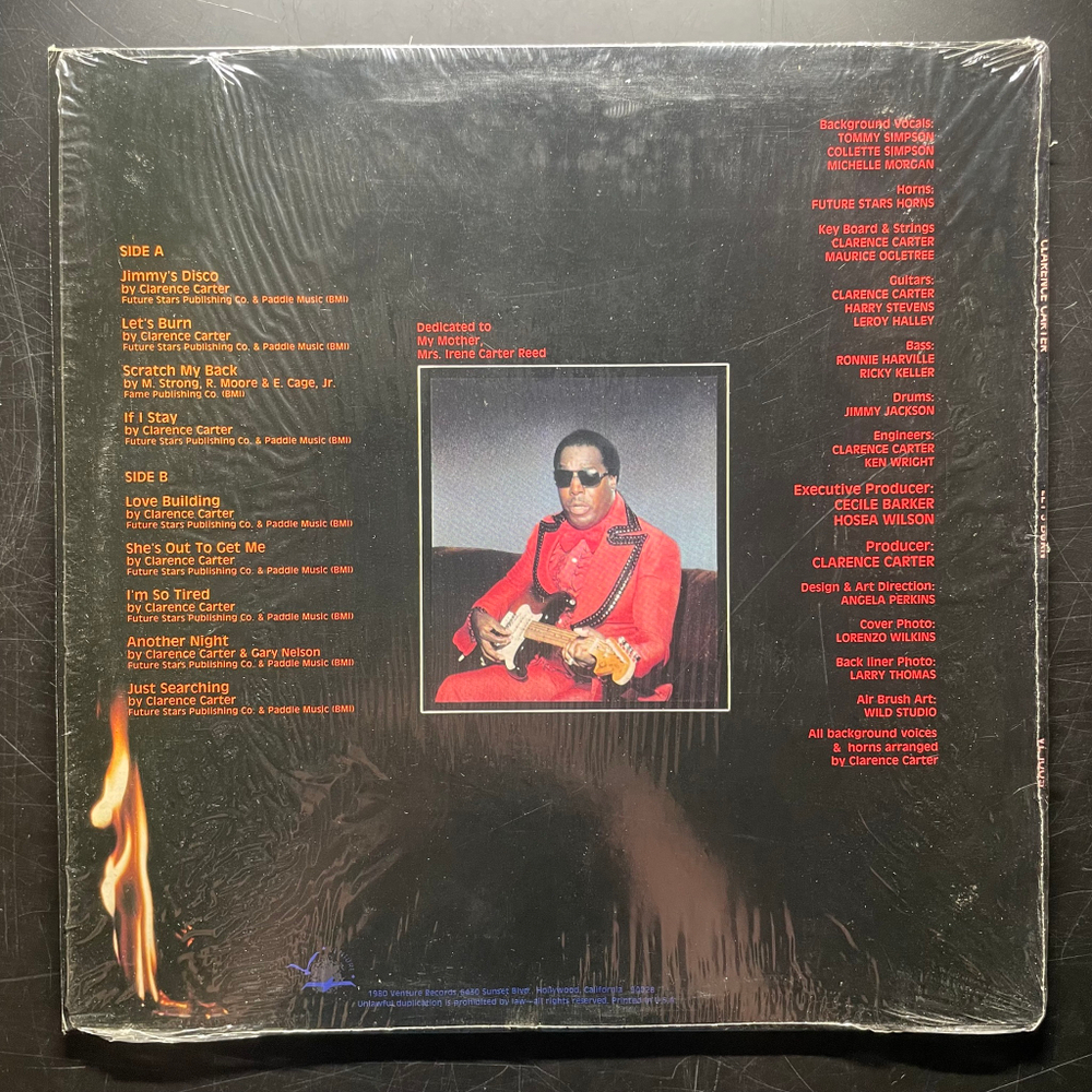 Clarence Carter ‎– Let's Burn (США 1980г.)