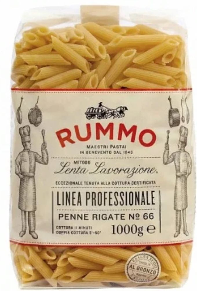 RUMMO Макароны Linea professionale Penne rigate №66, 1000 г