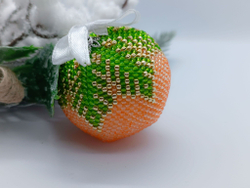 Елочная Игрушка, Шарики на Елку из Бисера, Ручная работа