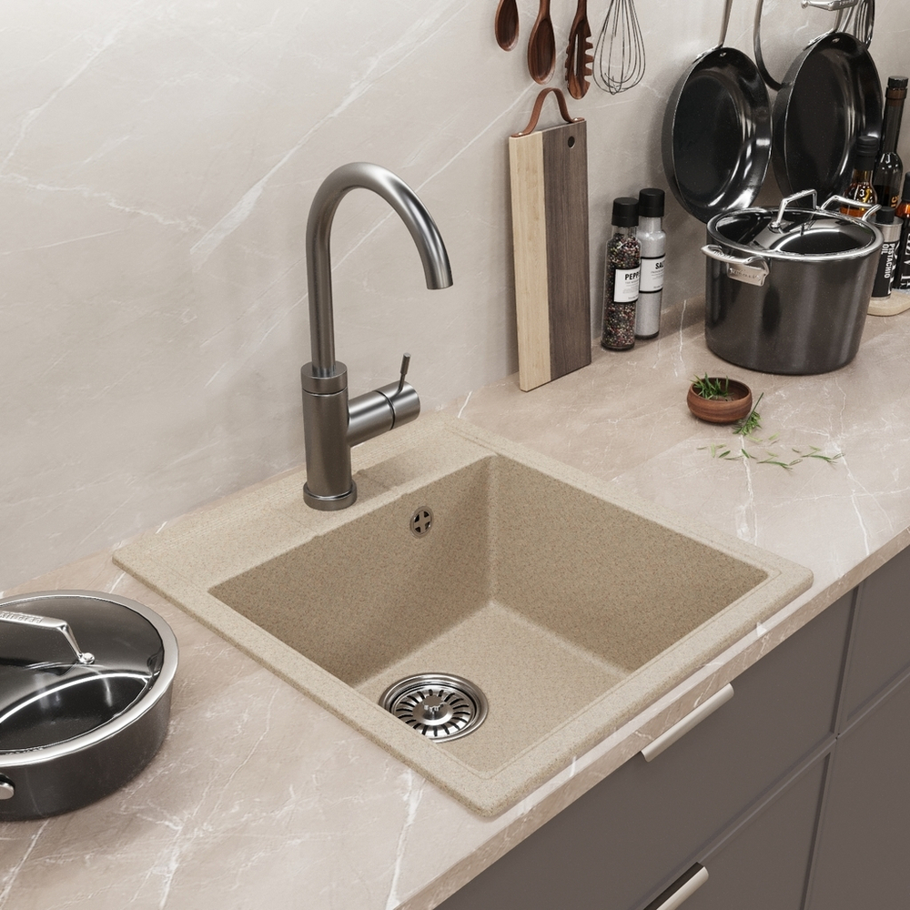 Мойка ML-GM28 КОМФОРТ бежевая (328), 450*500*190мм