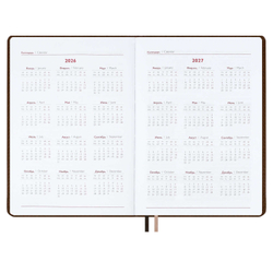 Ежедневник датированный 2026 ESCALADA, #ДУМАЙ КАК МИЛЛИАРДЕР, А5, 176 л., арт. 70215/ 15 ШЕВРО КОРИЧНЕВЫЙ (кожзам: 146х211 мм, твёрдый переплёт с поролоном, материал обложки: искусственная кожа "Шевро"; декор: блинтовое тиснение, перфорация + подложк