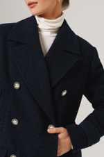 0108 Пальто женское (темно-синий)