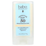 Babo Botanicals, Sensitive Baby, минеральное солнцезащитное средство-стик, SPF 50, без отдушек, 17 г (0,6 унции)