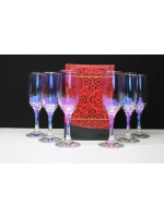 Бокалы для шампанского 6 штук Радужная коллекция