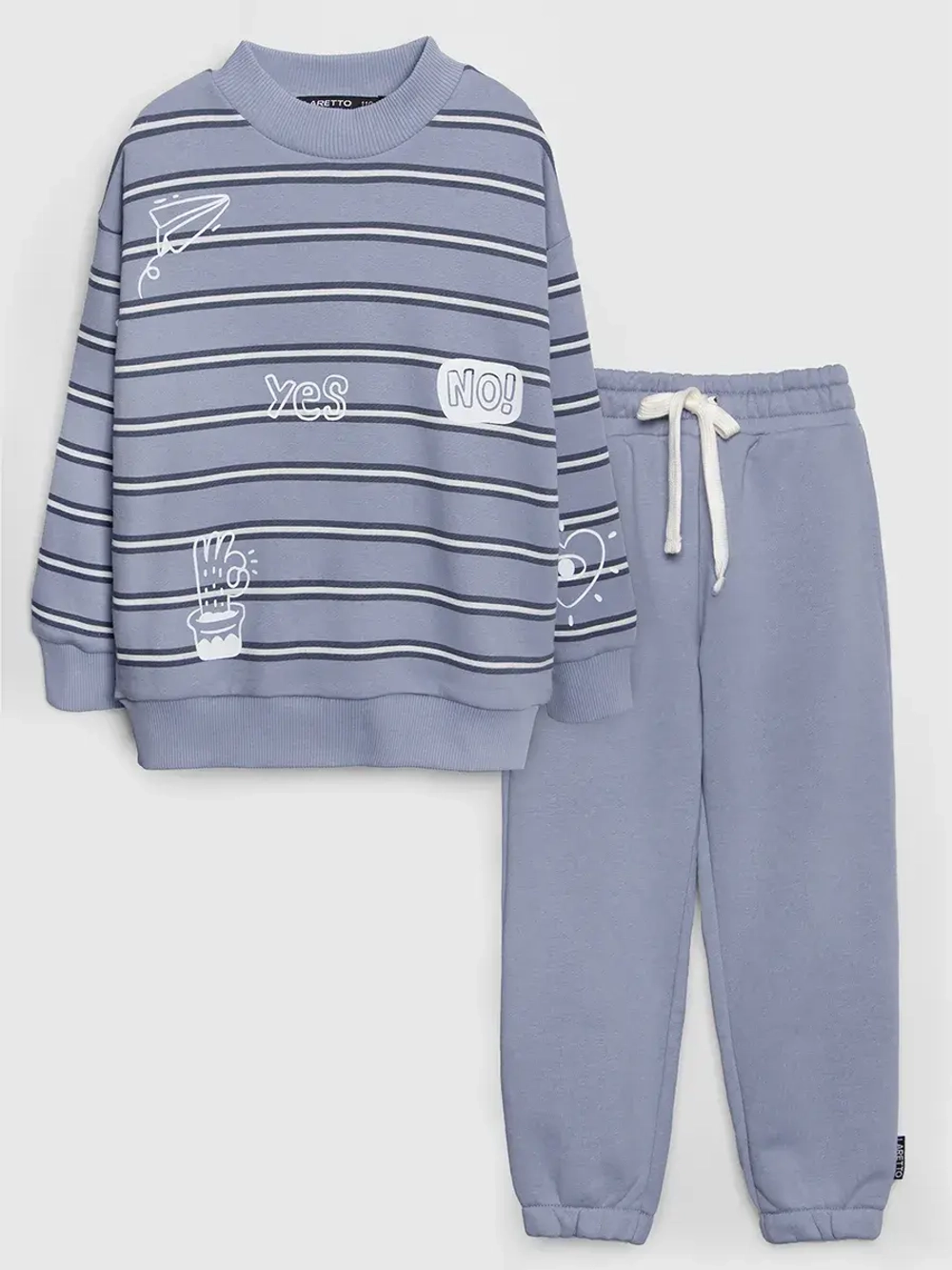 Спортивный костюм для девочки на весну голубой оверсайз