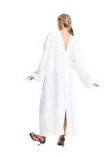 Платье maxi с баской Invitation milk