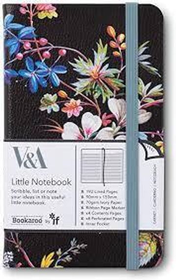 V&amp;A Bookaroo JOURNAL A6 - Kilburn Black Floral