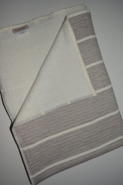 Элитное полотенце пляжное Estiva слоновая кость-дымчатое от Hamam