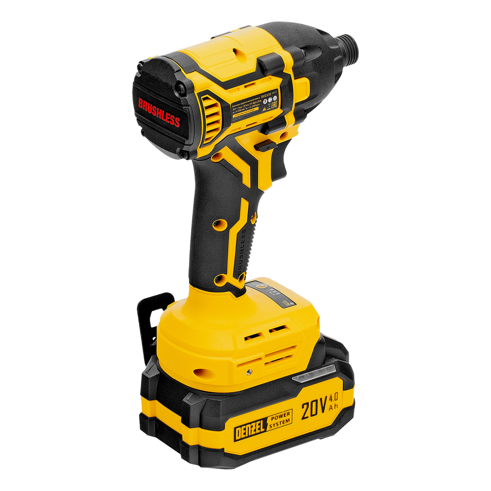 Винтоверт ударный аккумуляторный бесщет. CIDH-BL-20-270, Li-Ion, 20 В// Denzel