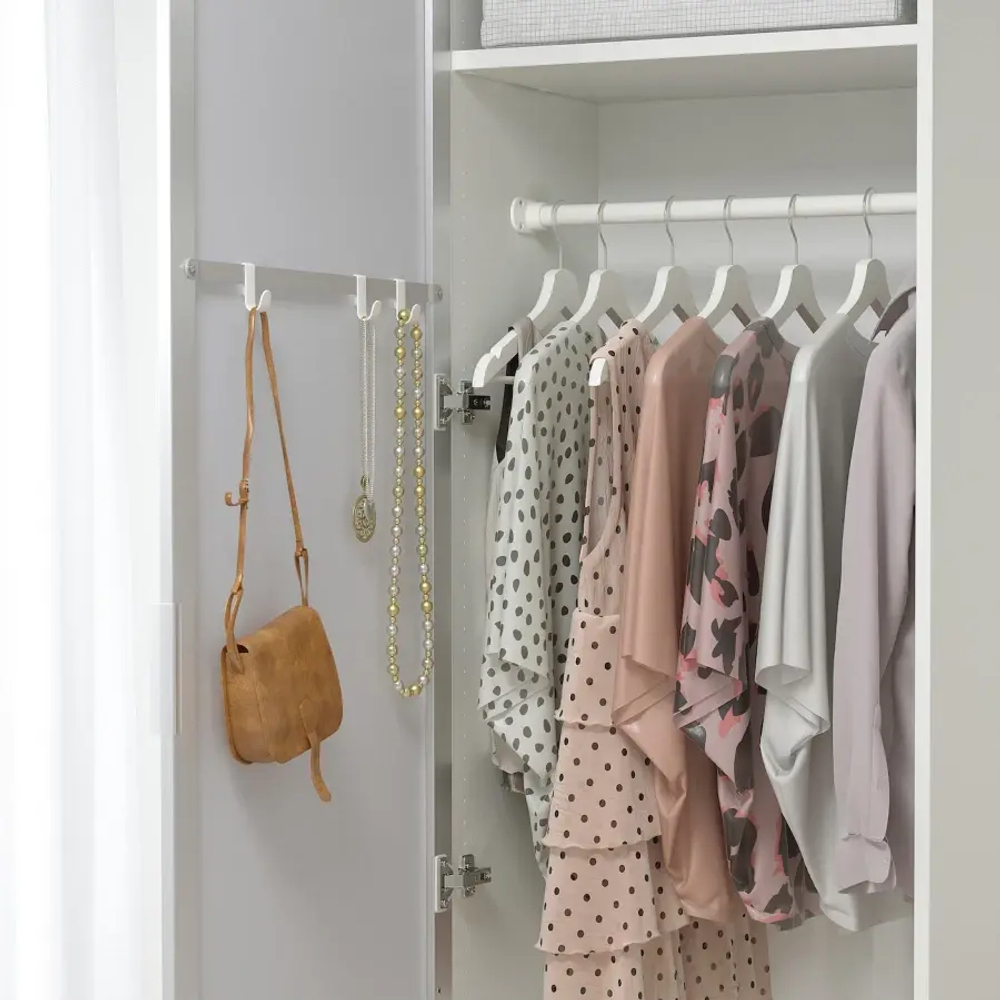 Дверь с петлями - IKEA STRAUMEN/ШТРАУМЕН ИКЕА, 180х60 см, серебристый