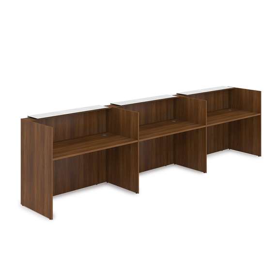 1КР-КЛ.003.1 Комплект Ресепшн с фартуком HPL (4264*750*1149) (с подсветкой)