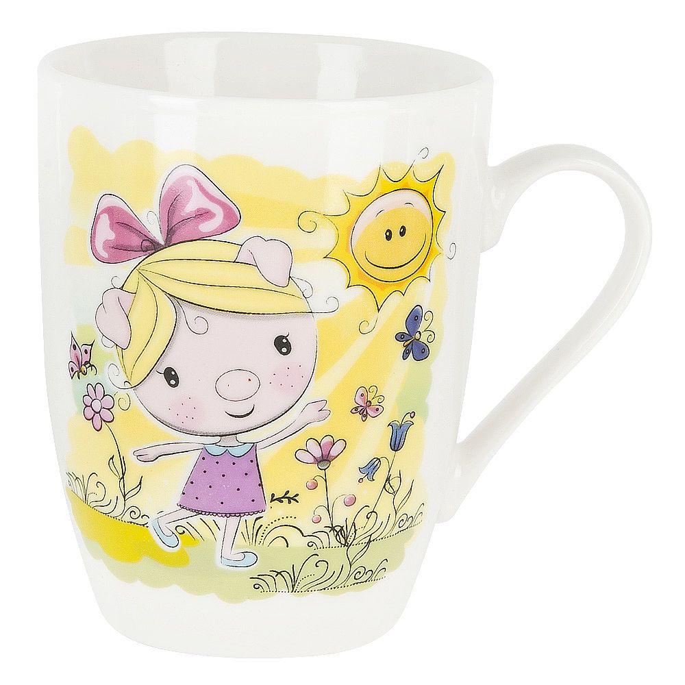 Кружка фарфоровая "Нюша на прогулке" v=360мл. (4вида) (min12) (транспортная упаковка)