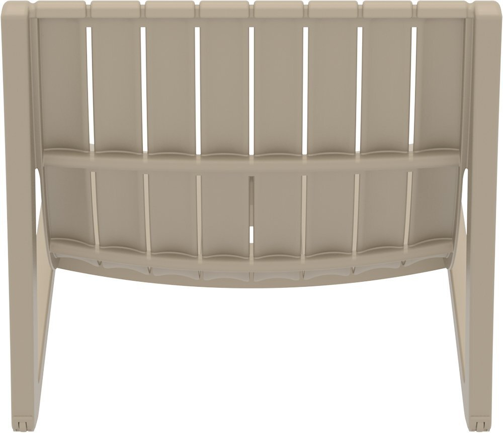 Шезлонг-лежак пластиковый, Siesta Contract Slim, бежевый