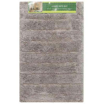 Коврик для ванной, 0.5х0.8 м, ПЭ, сер, Травка, Y256
