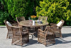 Латте, плетеное кресло из искусственного ротанга, цвет коричневый