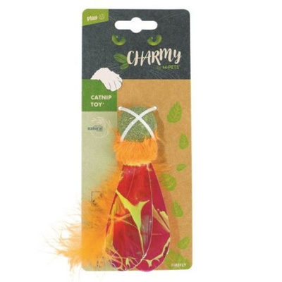 M-PETS Игрушка для кошек с кошачьей мятой CHARMY светлячок, цвет оранжевый