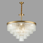 Подвесная люстра Belfast Harland 6308-8 BR CL Латунь / Стекло