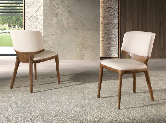 Стул 4206 из кремовой экокожи