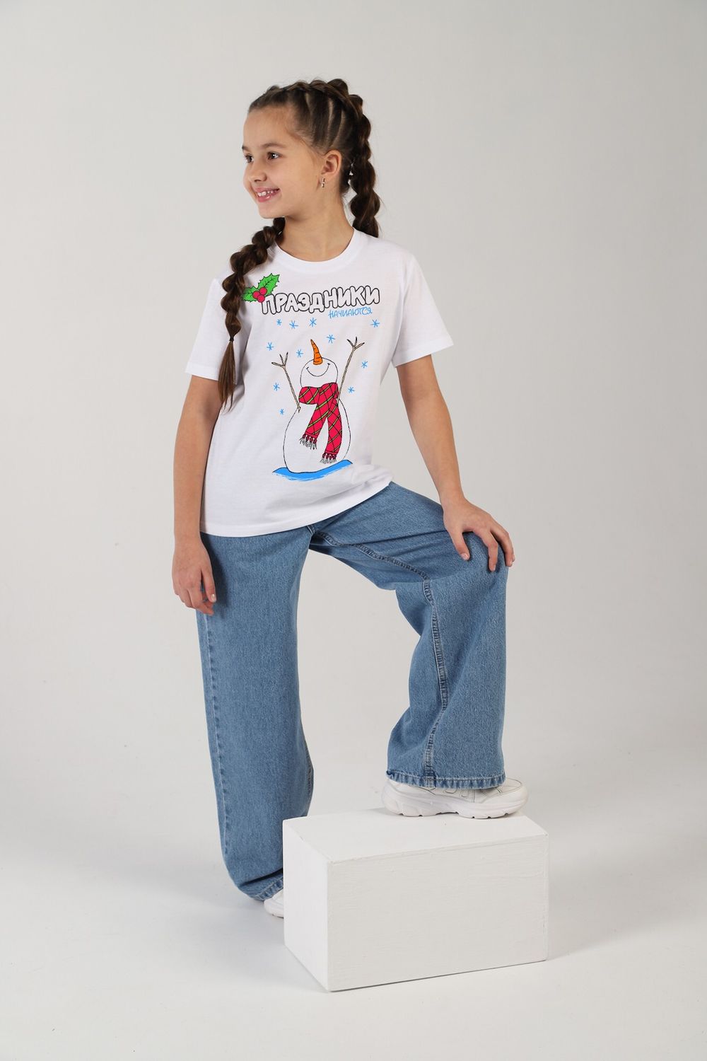 Фуфайка (футболка) для девочки Карнавал-1 Виотекс МОЛОЧНЫЙ