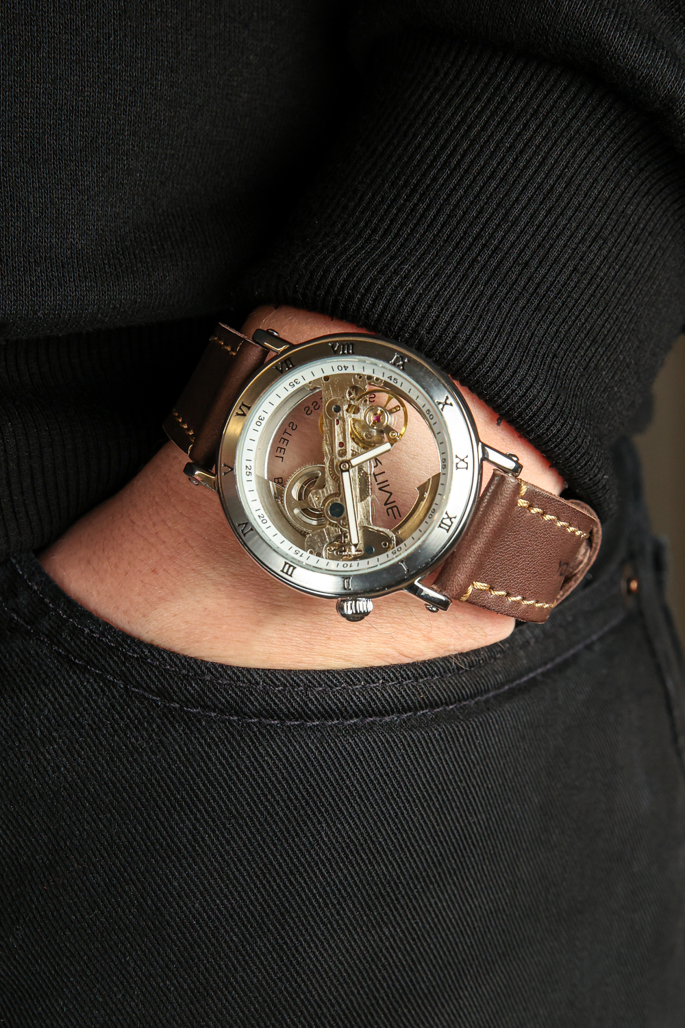 Часы скелетоны механические Power Dark YOURTIME