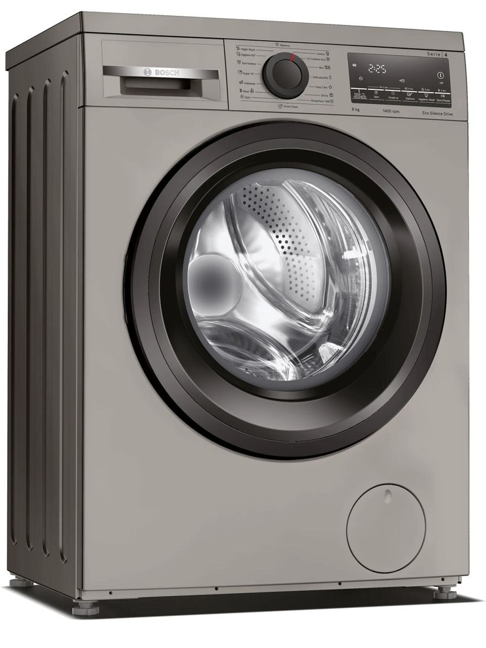 Стиральная машина Bosch WLS2846SME, 1400 оборотов, 8 кг, 15 программ, серебристая